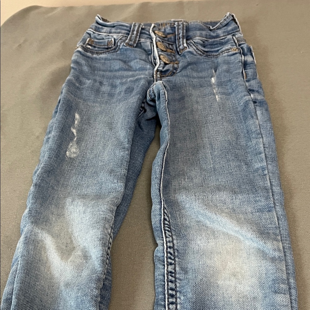 Justice Light Blue High-Rise Jeggings
